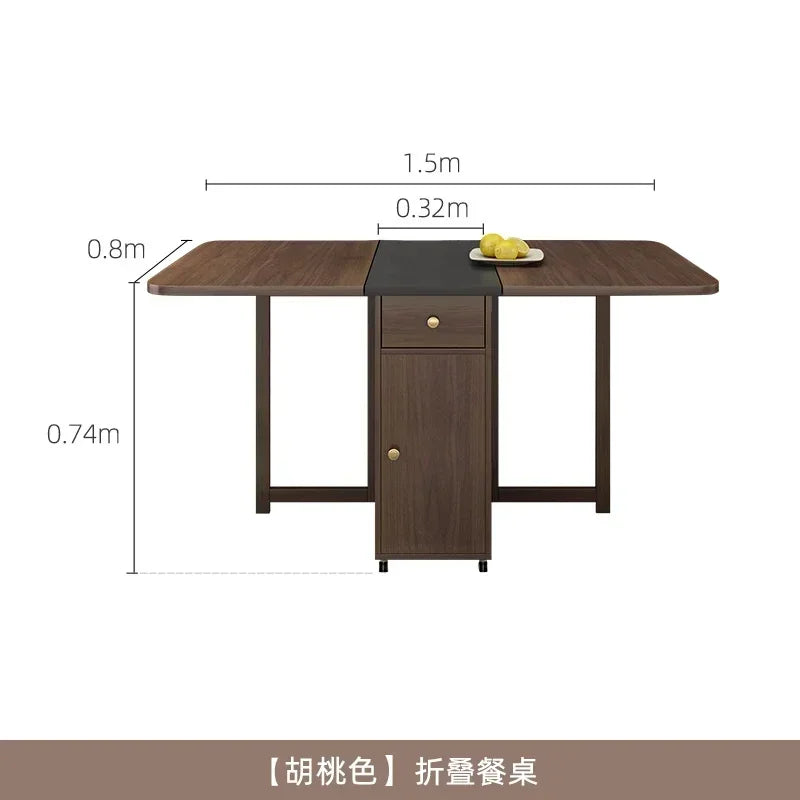 Folding wood table by MC THE BLACK DIAMOND, ideal for kids' study and party dining, featuring a sturdy, compact design.
