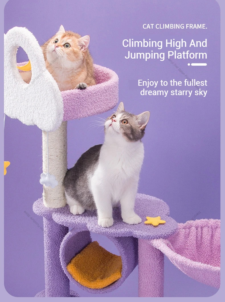 Designers Denmark Cat Climbing Frame Nordic Luxury Space Capsule Cat Tree Scratching Post Cat Castle Pet Products Árbol Gato FYC
