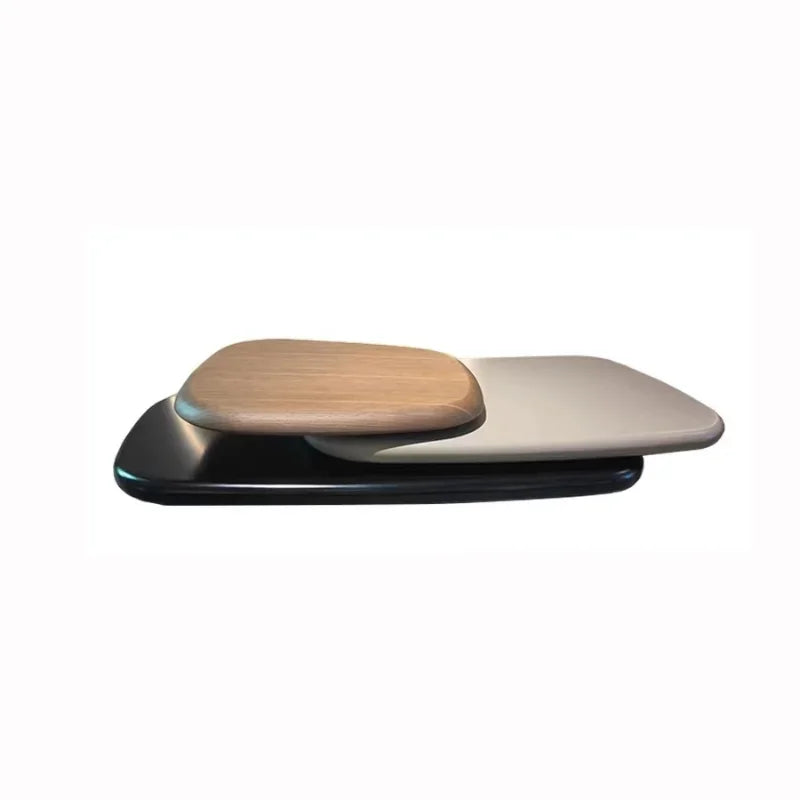 MC THE BLACK DIAMOND rotating coffee table with minimalist Italian design, floating style, ideal for large apartments.