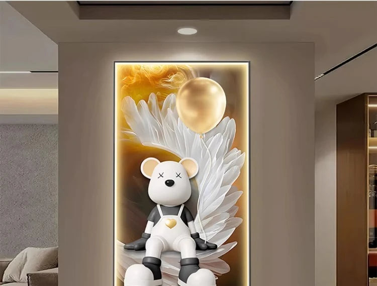 Modern LED wall decor poster by MC THE BLACK DIAMOND, featuring a stylish contemporary painting for living room decoration.
