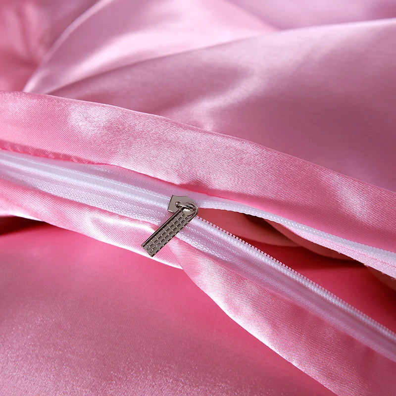 Three-piece silky satin duvet cover set from 𝕄𝕔 𝕋𝕙𝕖 𝔹𝕝𝕒𝕔𝕜 𝔻𝕚𝕒𝕞𝕠𝕟