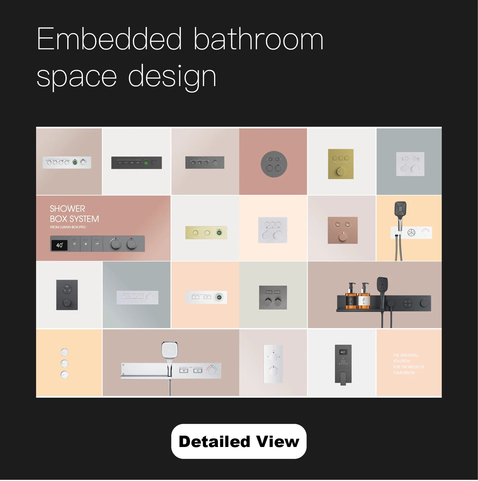 Rose gold brass bathroom wall-embedded bath sink faucet by MC THE BLACK DIAMOND, modern design with sleek finish.