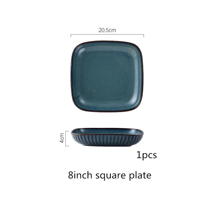 Blue kiln glaze ceramic plate from 𝕄𝕔 𝕋𝕙𝕖 𝔹𝕝𝕒𝕔𝕜 𝔻𝕚𝕒𝕞𝕠𝕟�