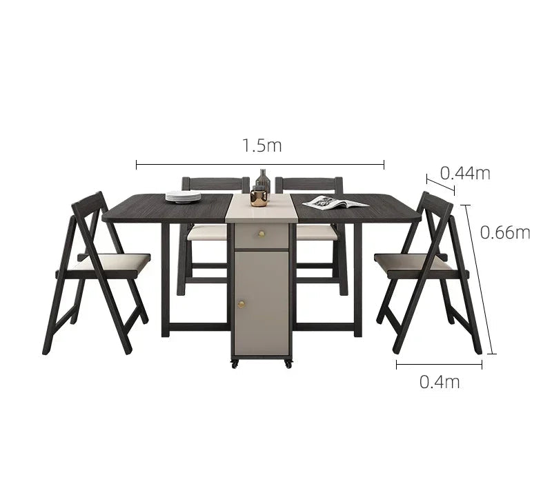 MC THE BLACK DIAMOND luxury folding kids' table with a wood finish, ideal for party dining, study, or room activities.
