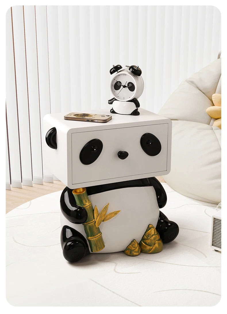 Cute Panda Bedside Table, Creative Floor Storage Ornament, Living Room, Bedroom, Sofa, Side Cabinet, Home Decoration, Furniture - ๐๐ฎ ๐๐๐ ๐น๐๐๐๐ ๐ป๐๐๐๐ ๐๐