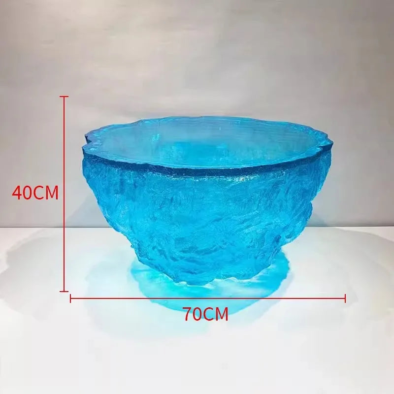 Creative transparent chair resin furniture floor ornament coffee table table - https://mohammadcollection.com