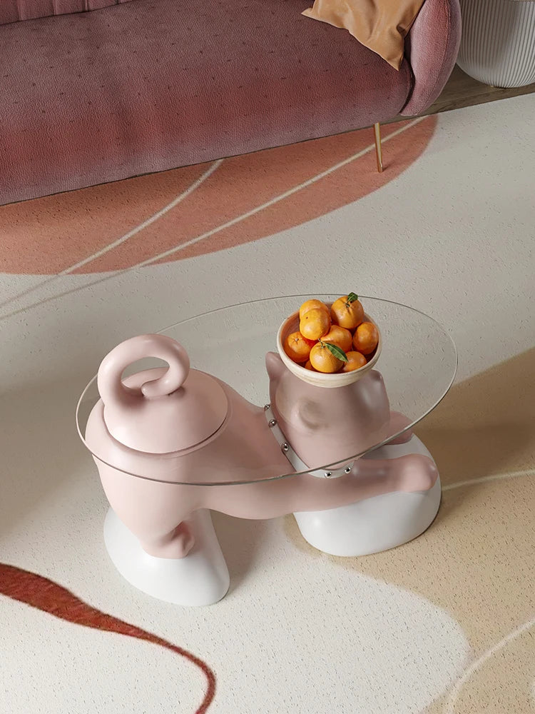 Designer Lazy Cat Coffee Table Sofa Side Table Creative Living Room Furniture Large Size Home Decoration - https://mohammadcollection.com