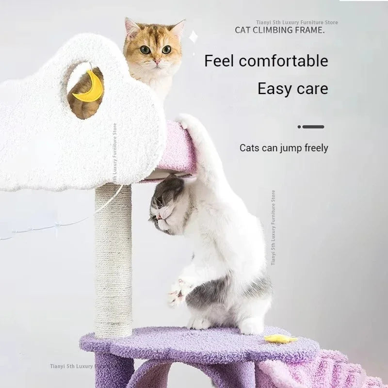 Designers Denmark Cat Climbing Frame Nordic Luxury Space Capsule Cat Tree Scratching Post Cat Castle Pet Products Árbol Gato FYC