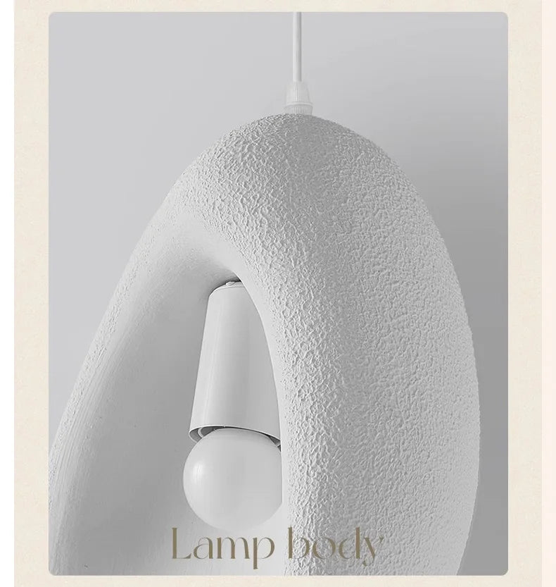 Nordic Villa Stairs Wabi Sabai E27 LED pendant light by MC THE BLACK DIAMOND hanging above a staircase, showcasing modern minimalist design.