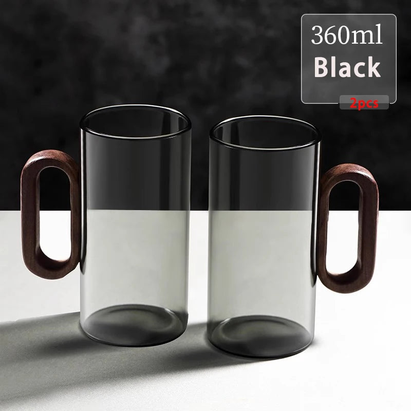 Glass mug with wooden handle from ๐๐ ๐๐๐ ๐น๐๐๐๐ ๐ป๐๐๐๐ ๐๏ฟฝ