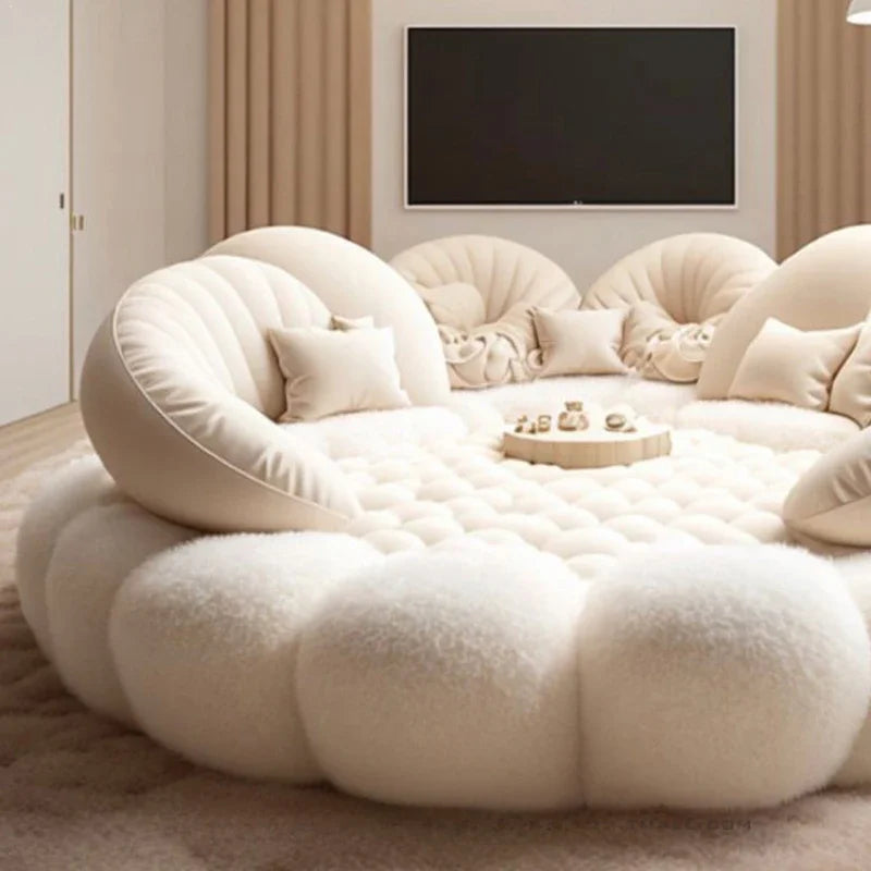 Round Aesthetics Soft Bed Frame European Full Master Bedroom Hotel Create Bed King Size Fashionable Modern Cama Casal Furniture - https://mohammadcollection.com