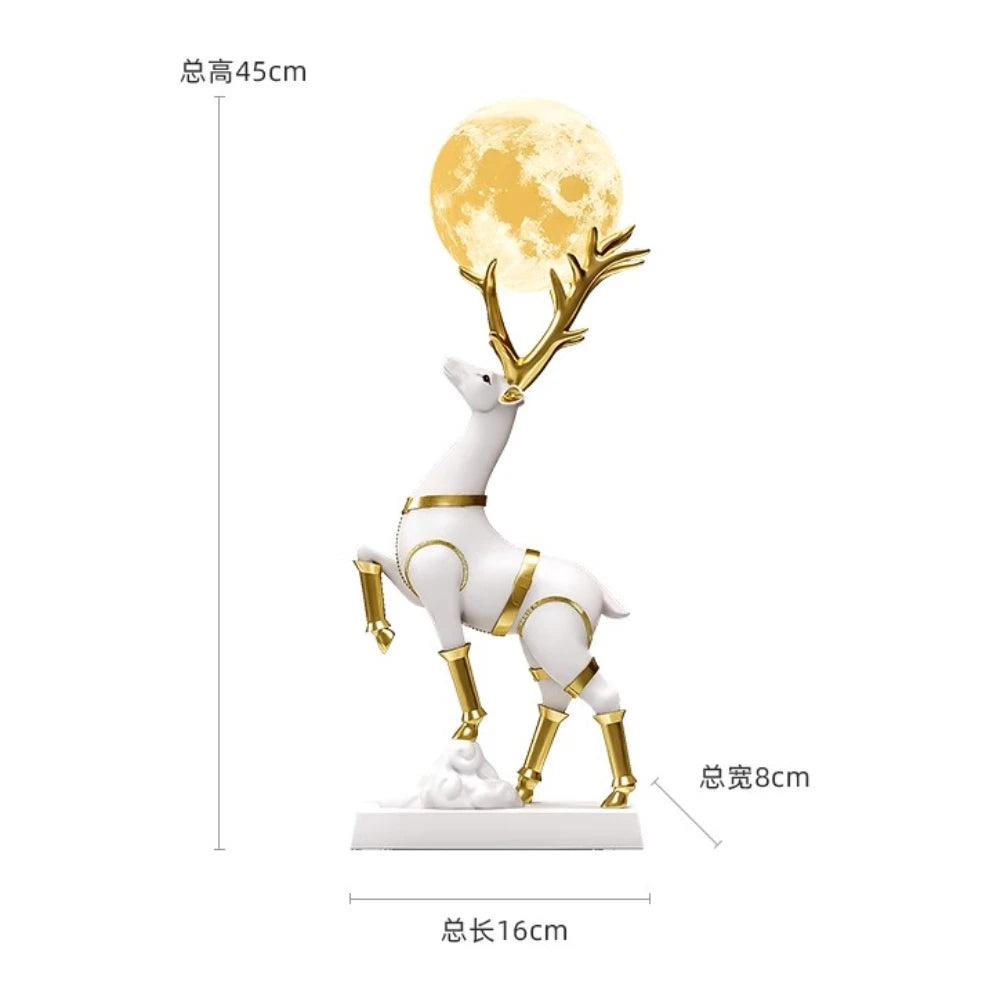 Nordic Luxury Decor Lucky Deer figurine sculpture by 𝕄𝕔 𝕋𝕙𝕖 𝔹𝕝𝕒𝕔𝕜 𝔻𝕚𝕒𝕞𝕠�