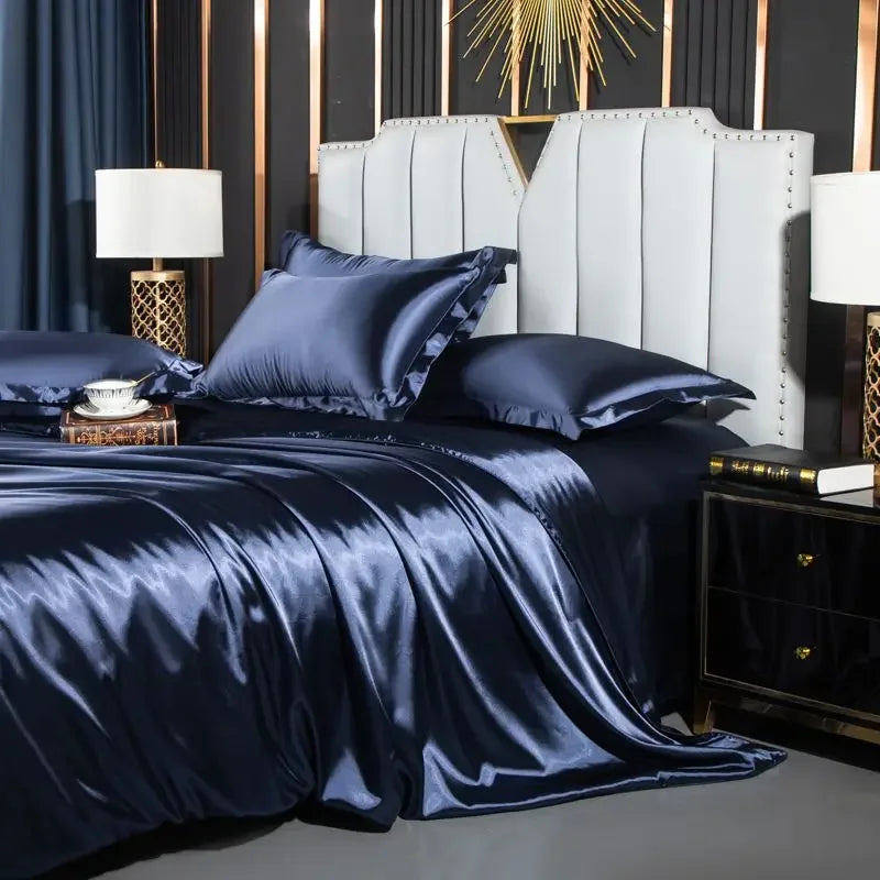 Luxury MC THE BLACK DIAMOND bedsheet set with cover, bed sheet, and pillowcases for single, double, and couple beds.