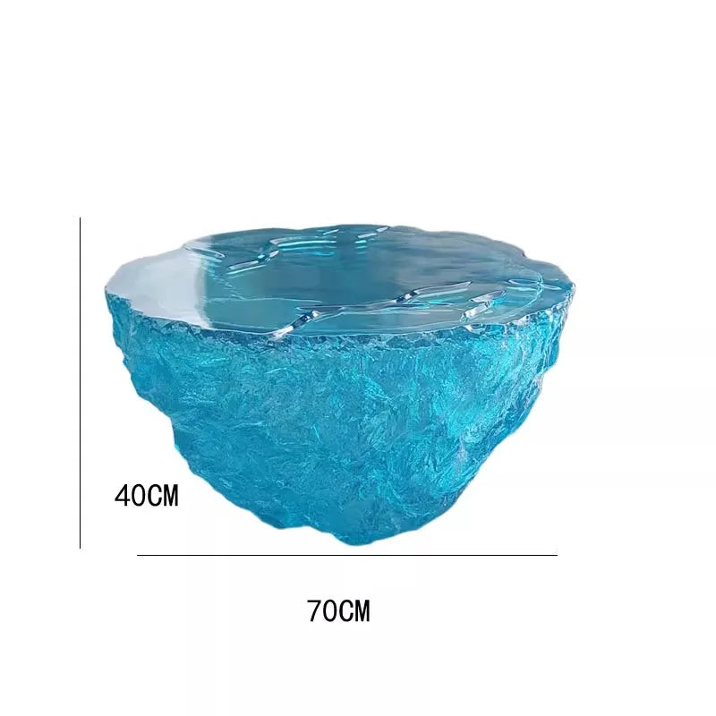 Creative transparent chair resin furniture floor ornament coffee table table - https://mohammadcollection.com