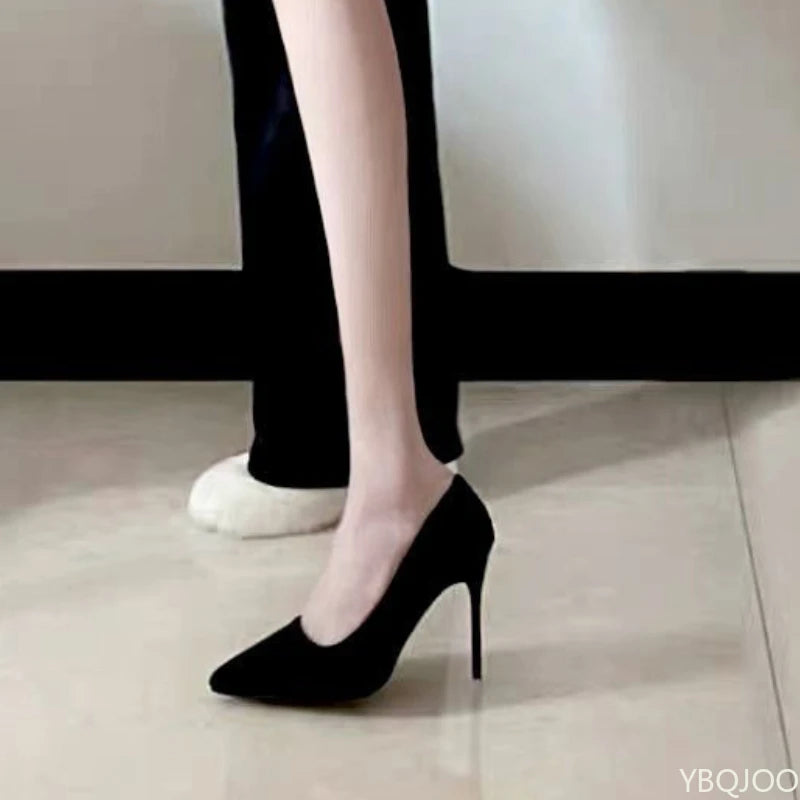 Black suede women's high heels by ๐๐ ๐๐๐ ๐น๐๐๐๐ ๐ป๐๐๐๐ ๐๏ฟฝ