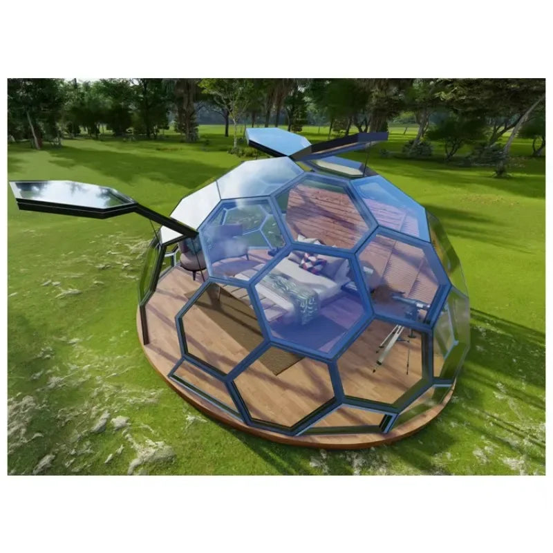 MC THE BLACK DIAMOND winter gazebo, custom windproof and snow-proof house in Canoples, designed for outdoor winter protection.