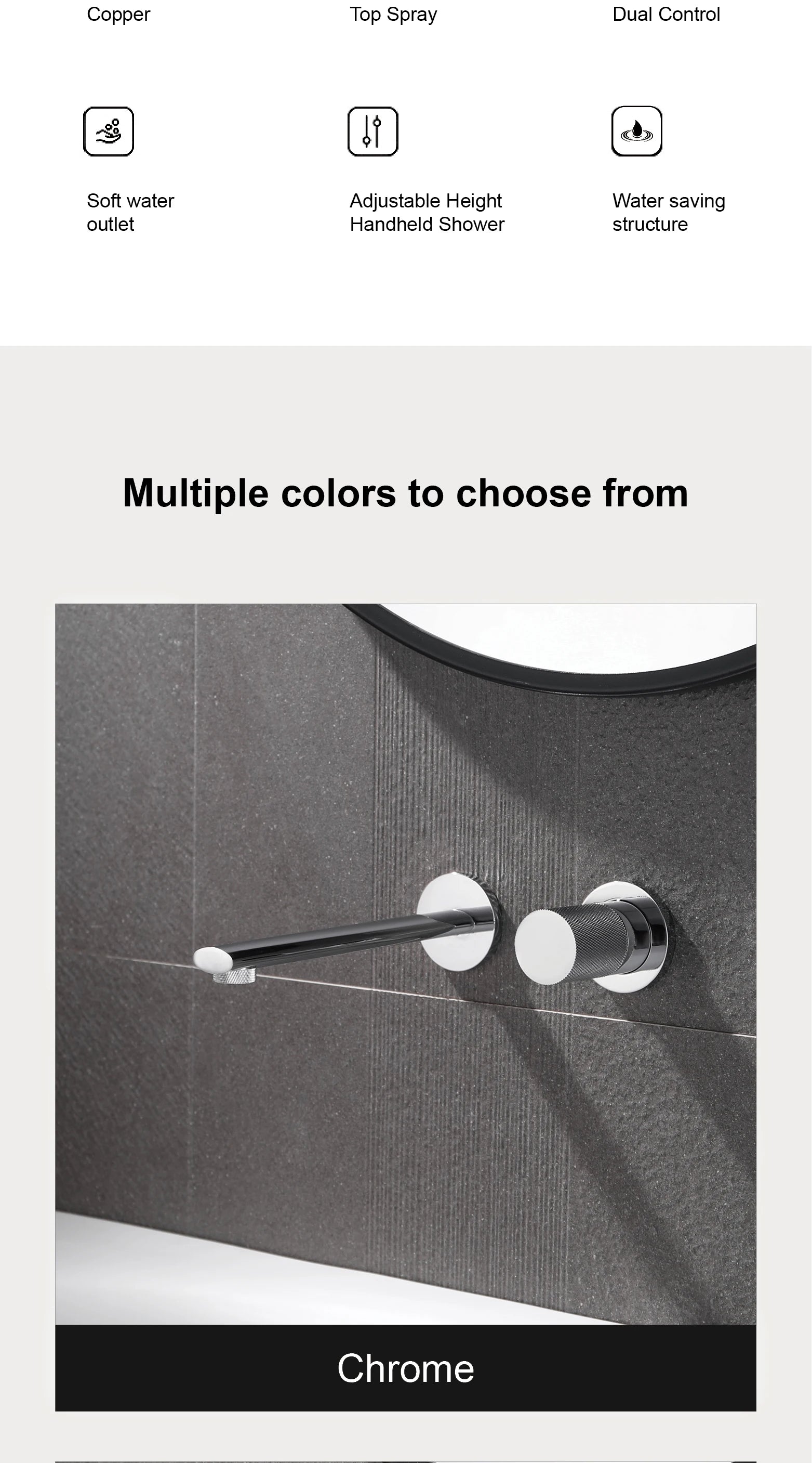 Luxruy Rose Gold Brass Wall-Embedded Bathroom Faucet.2hole Single Handle Adjustable water pressure and Hot&Cold Water Hidden Tap