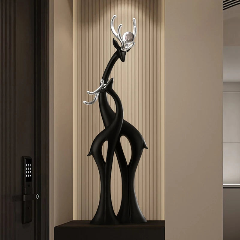 Modern Simple Home Decor Couple Deer Figurine Ornament Light Luxury Living Room TV Cabinet Entrance Desk Decoration Wedding Gift - ๐๐ฎ ๐๐๐ ๐น๐๐๐๐ ๐ป๐๐๐๐ ๐๐