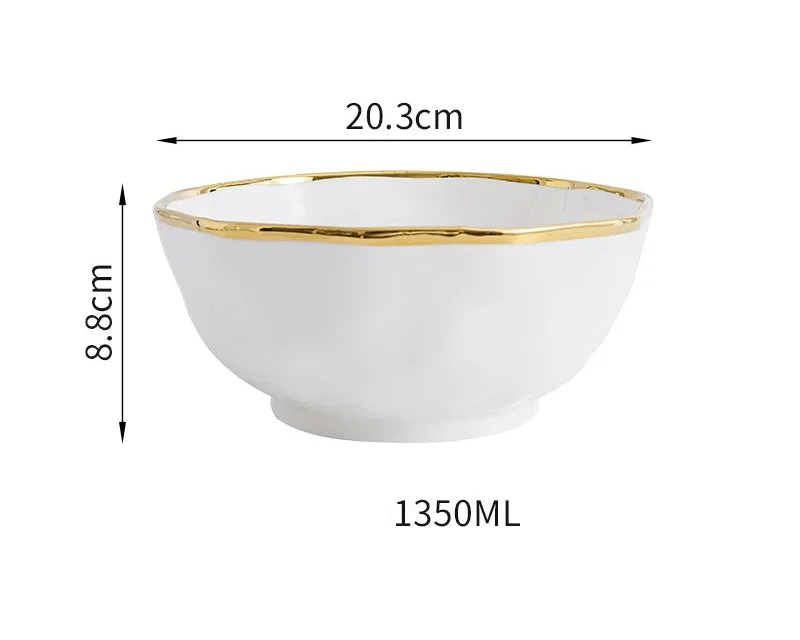 Elegant ceramic dinnerware set by MC THE BLACK DIAMOND, featuring stylish household tableware with a sleek, modern design.
