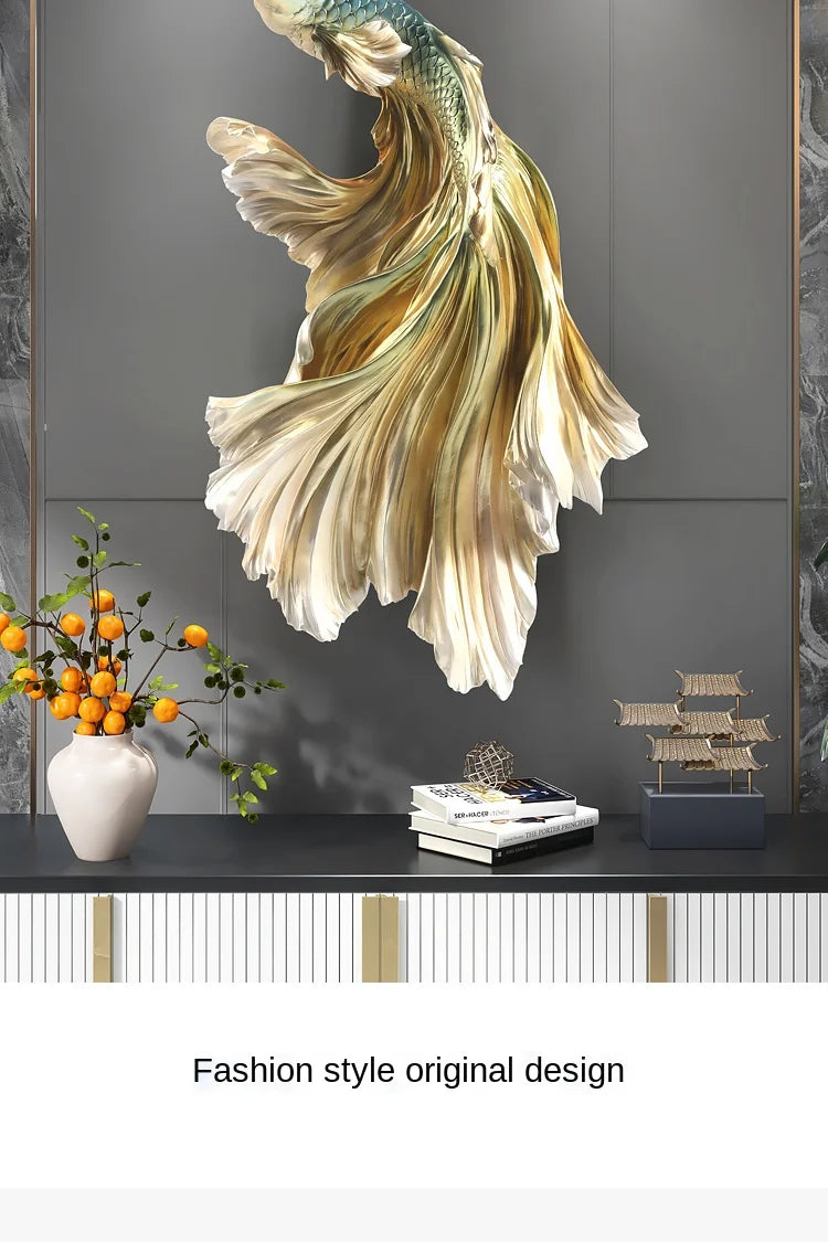 Nordic Home Fighting Fish sculpture by ๐๐ ๐๐๐ ๐น๐๐๐๐ ๐ป๐๐๐๐๐ ๏ฟฝ