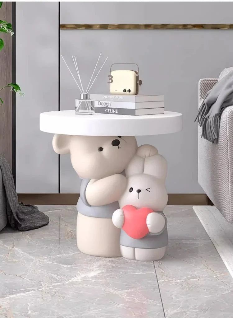 Cream Style Home Decor Parent-child Bear Statue Coffee Table Creative Livingroom Sofa Side Table Bedroom Bedside Table Furniture - ๐๐ฎ ๐๐๐ ๐น๐๐๐๐ ๐ป๐๐๐๐ ๐๐