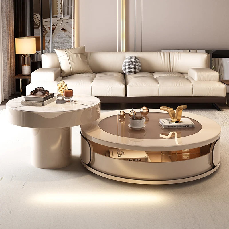 Minimalist Nordic style coffee table by MC THE BLACK DIAMOND, featuring sleek design and elegant storage space.