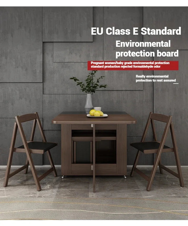 Foldable wooden party and study table by MC THE BLACK DIAMOND, designed for kids, with a sleek, compact folding design for versatile use.