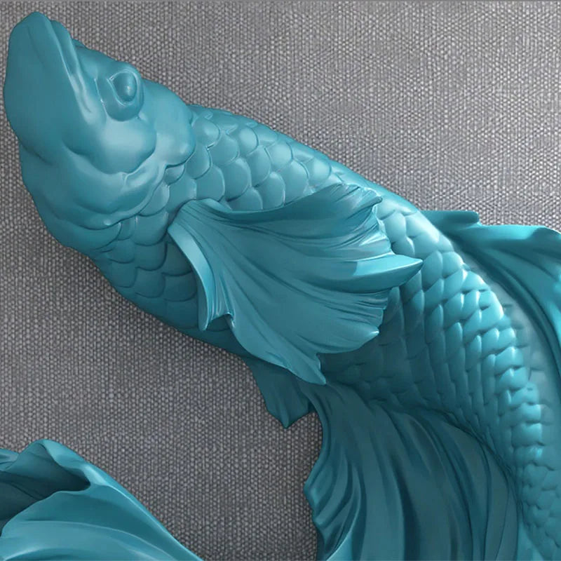 Nordic Home Fighting Fish sculpture by ๐๐ ๐๐๐ ๐น๐๐๐๐ ๐ป๐๐๐๐ ๐๏ฟฝ