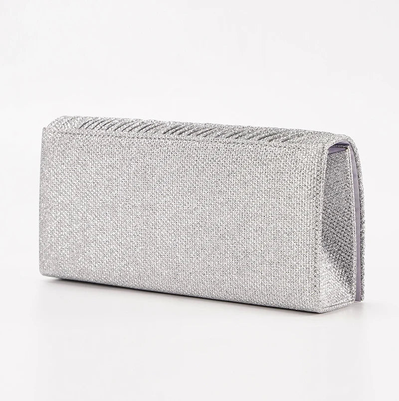Shiny black women's evening shoulder clutch bag with glitter, elegant envelope style, by ๐๐ ๐๐๐ ๐น๐๐๐๐ ๐ป๐๐๏ฟฝ