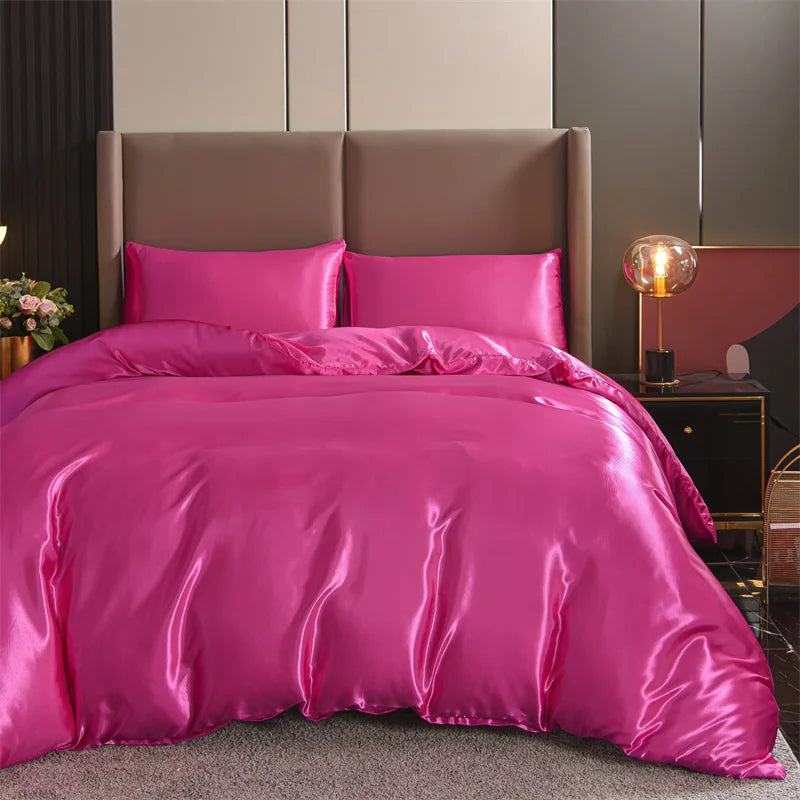 Three-piece satin duvet cover bedding set by 𝕄𝕔 𝕋𝕙𝕖 𝔹𝕝𝕒𝕔𝕜 𝔻𝕚𝕒𝕞𝕠𝕟