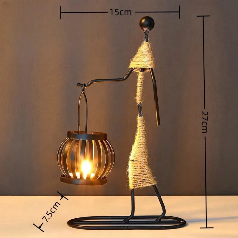 Nordic Metal Candlestick Abstract Character Sculpture Candle Holder Decors Handmade Figurines Home Decoration Art Gifts Hot 2024 - https://mohammadcollection.com