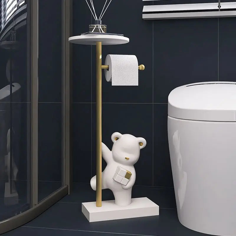 Nordic simple household decoration Bear figurine toilet roll paper rack floor decoration storage rack beside bathroom toilet - ๐๐ฎ ๐๐๐ ๐น๐๐๐๐ ๐ป๐๐๐๐ ๐๐
