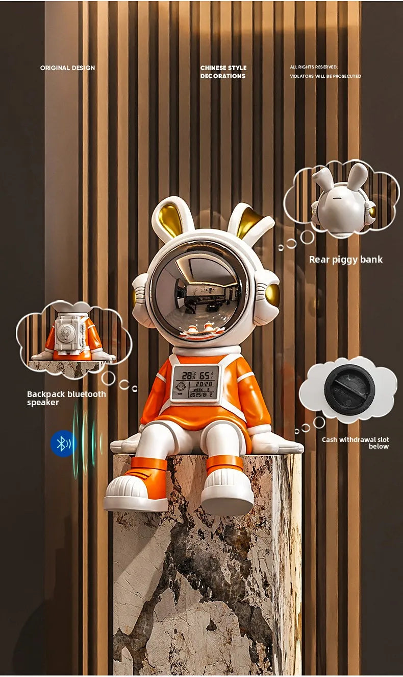 Astronaut Rabbit Sitting Desk Decoration Nordic Luxury Living Room Entrance TV Cabinet Decorative Figurines Housewarming Gift - ๐๐ฎ ๐๐๐ ๐น๐๐๐๐ ๐ป๐๐๐๐ ๐๐