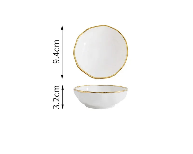 Elegant ceramic dinnerware set from MC THE BLACK DIAMOND, featuring stylish household light luxury ceramic tableware for dining.