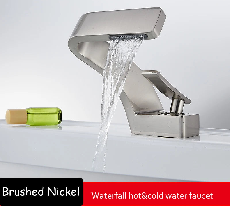 TOLM Brass Black Gold Basin Faucet Bathroom Sink Faucets Hot Cold Water Mixer Crane Deck Mounted Single Handle Hole Bath Kitchen - https://mohammadcollection.com