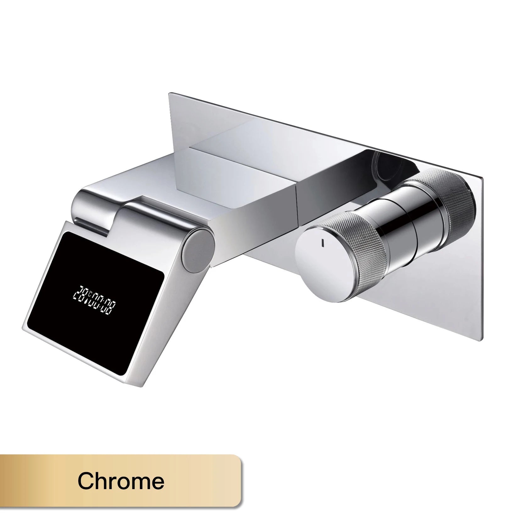 Intelligent black brass bathroom faucet with LED digital display design Hidden single handle cold & hot 2 control wash basin Tap - https://mohammadcollection.com
