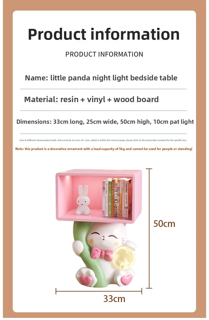 Cartoon Cute Cat Figurine Bedside Table Girl Children&