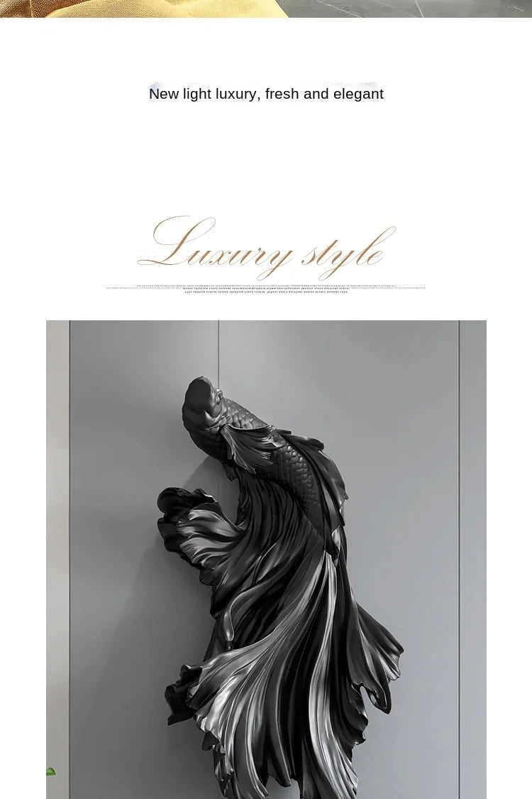 Nordic Home Fighting Fish sculpture by ๐๐ ๐๐๐ ๐น๐๐๐๐ ๐ป๐๐๐๐ ๐๏ฟฝ
