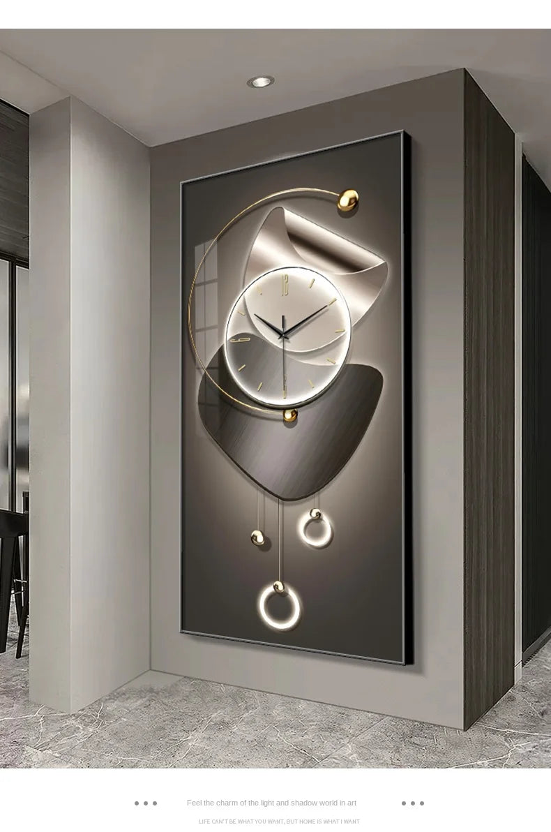 Modern Design Wall Clock Living Room Entrance Corridor Wall Decor Mute Digital Clock Large Abstract Hanging Painting Wall Watch - ๐๐ฎ ๐๐๐ ๐น๐๐๐๐ ๐ป๐๐๐๐ ๐๐