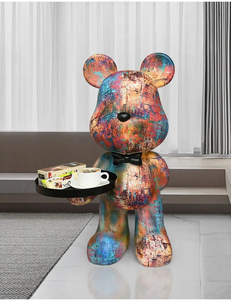 Home Decor Creative Doll Bear Floor Ornament Living Room Trend Soft Decoration Welcome Reception Storage Tray Animal Statue Gift - ๐๐ฎ ๐๐๐ ๐น๐๐๐๐ ๐ป๐๐๐๐ ๐๐