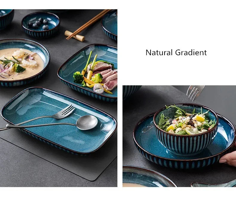 Blue kiln glaze ceramic plate from 𝕄𝕔 𝕋𝕙𝕖 𝔹𝕝𝕒𝕔𝕜 𝔻𝕚𝕒𝕞𝕠𝕟�
