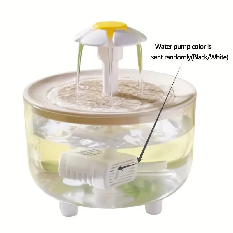 MC THE BLACK DIAMOND USB electric pet water fountain with filter, 1L capacity, automatic cat drink bowl, pet water dispenser