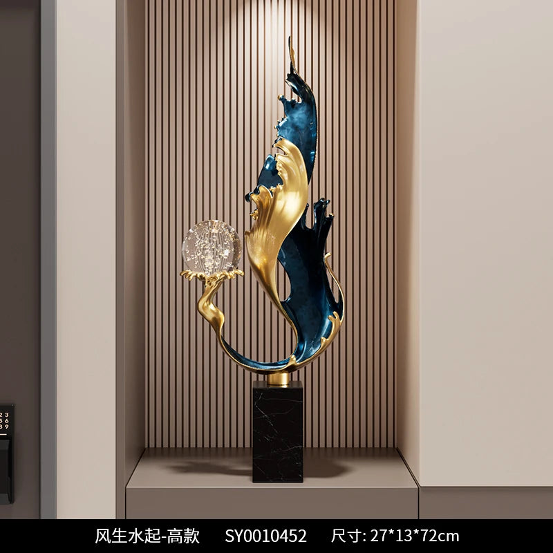 High End Atmosphere Home Accessories Metal Figurine Living Room Feng Shui Ornament Hotel Entrance Niche Office Desk Decoration - ๐๐ฎ ๐๐๐ ๐น๐๐๐๐ ๐ป๐๐๐๐ ๐๐