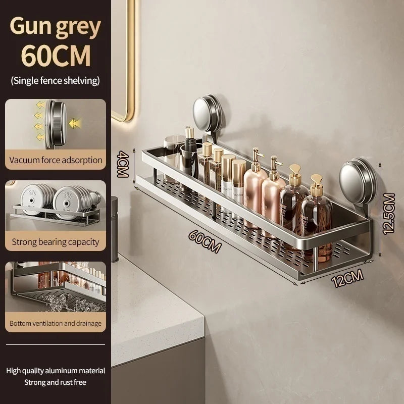 Non-drill bathroom suction cup wall shelves by 𝕄𝕔 𝕋𝕙𝕖 𝔹𝕝𝕒𝕔𝕜 𝔻𝕚𝕒𝕞𝕠�