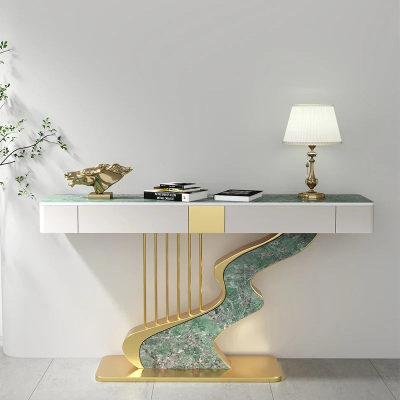 Modern MC The Black Diamond midcentury metal console table with sleek design and sturdy legs, ideal for entryways or living rooms.