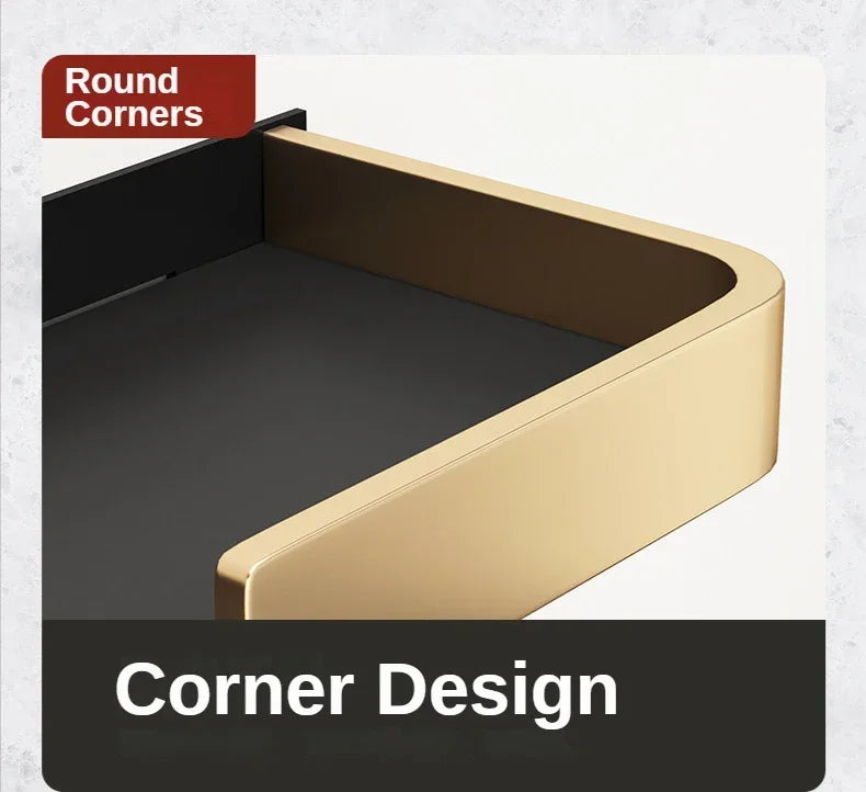 Black gold toilet paper holder from MC THE BLACK DIAMOND, wall-mounted bathroom accessory with sleek modern design.
