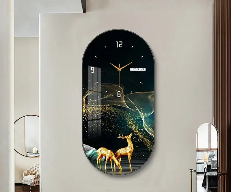 Nordic luxury Wall Clock Living Room Household Fashion Restaurant Decorative Painting Creative Wall Hanging Silent Clock - https://mohammadcollection.com