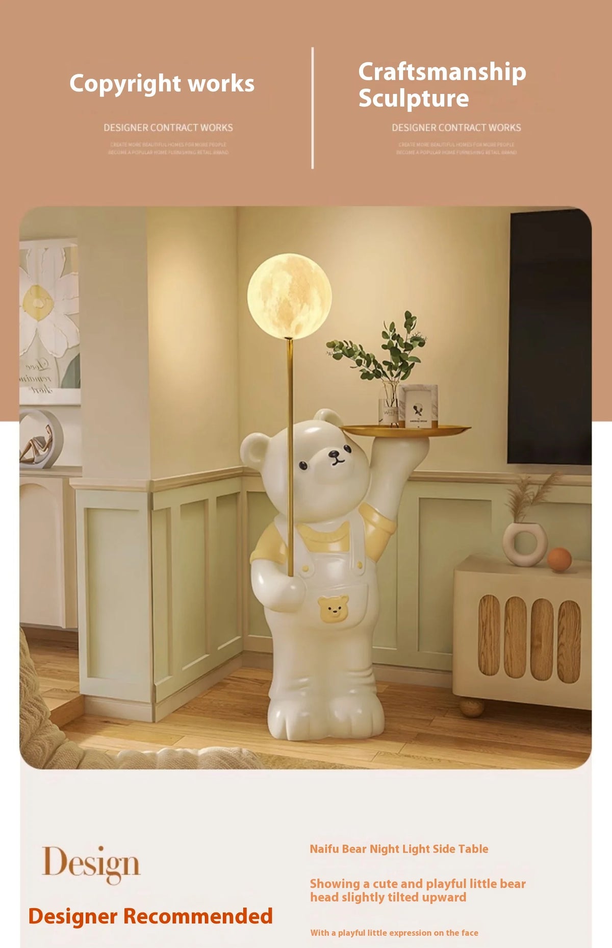 Modern cream-colored figurines for home decor by MC THE BLACK DIAMOND, stylish decorative figurines for interior decoration.