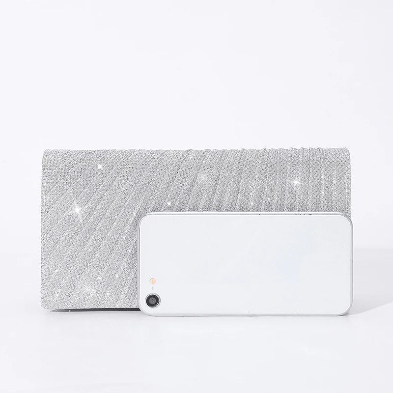 Women's black glitter evening shoulder clutch handbag by ๐๐ ๐๐๐ ๐น๐๐๐๐ ๐ป๐๐๐๐ ๐