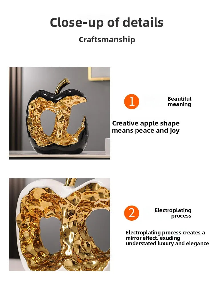 Light Luxury Home Decor Ceramic Apple Ornament Modern Living Room TV Cabinet Wine Cabinet High-end Art Decorative Figurines Gift - ๐๐ฎ ๐๐๐ ๐น๐๐๐๐ ๐ป๐๐๐๐ ๐๐